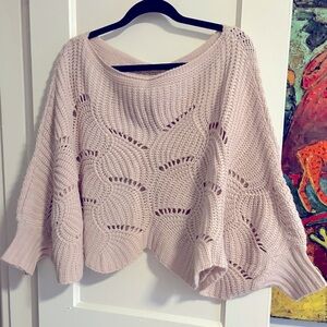 Tunic sweater, mauve dusty pink